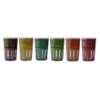 Kép 1/7 - Arab üvegpohár készlet - különböző színekben - 6 db-os