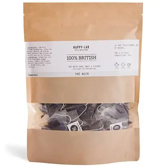 100% BRITISH - fekete tea virágokkal (25db)